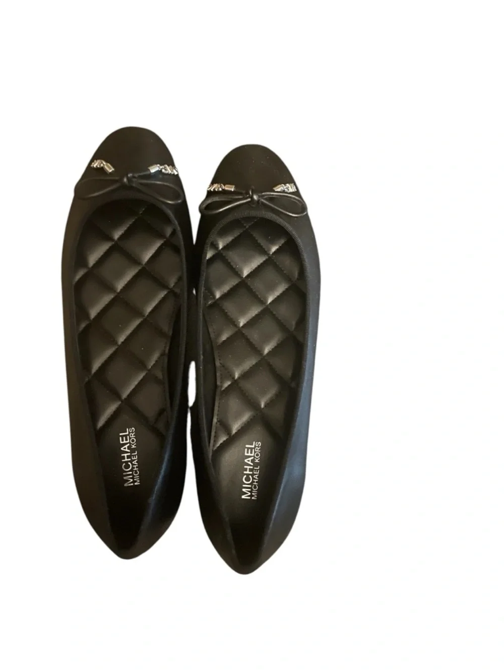 Michael Kors Black Quilted Bow Ballet Flats - Picture 3 of 5